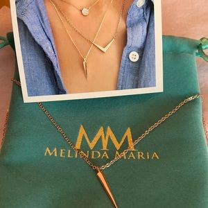 Melinda Maria rise gold dainty spike necklace